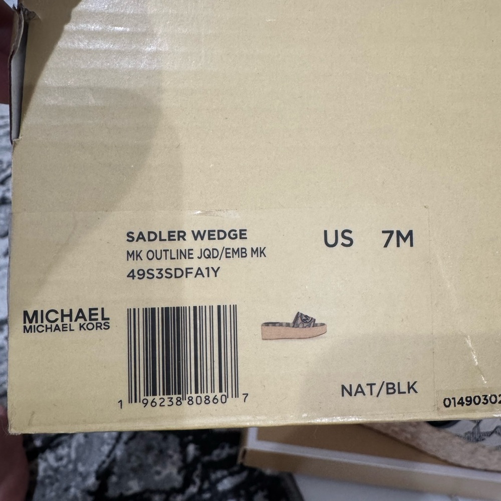 Michael Kors Black and Gray Platform Sandals - Picture 10 of 10